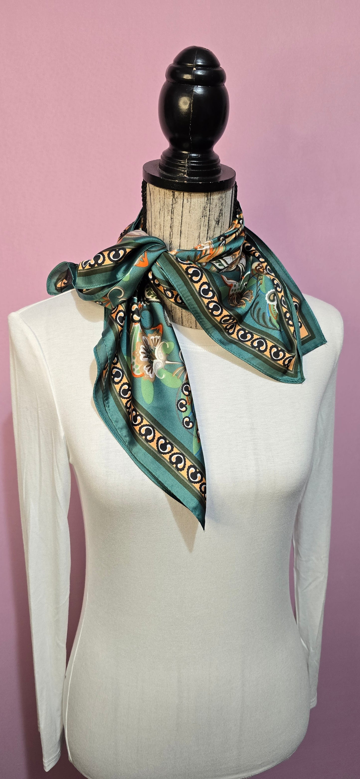 Fazzoletto da collo Cashmere petrolio