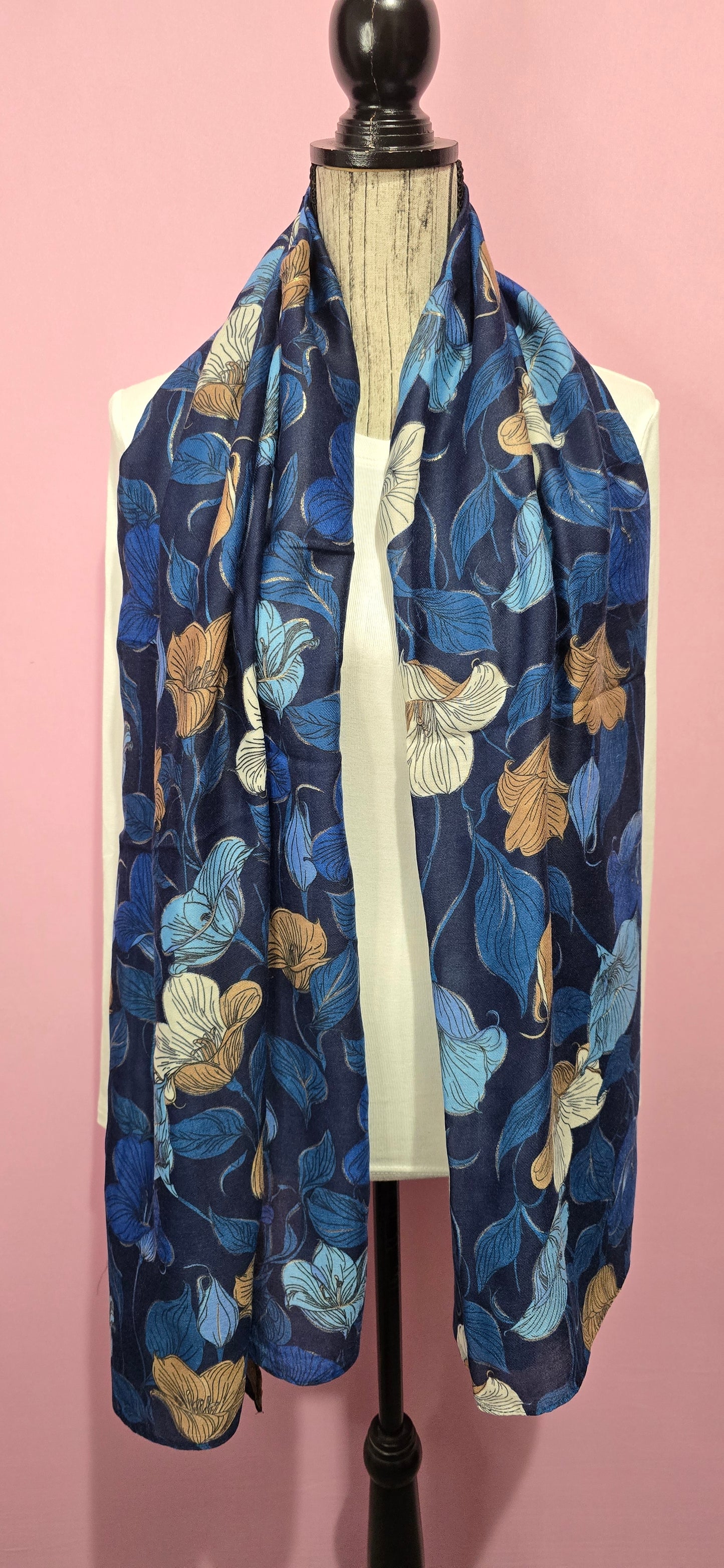 @ foulard fiorato blu