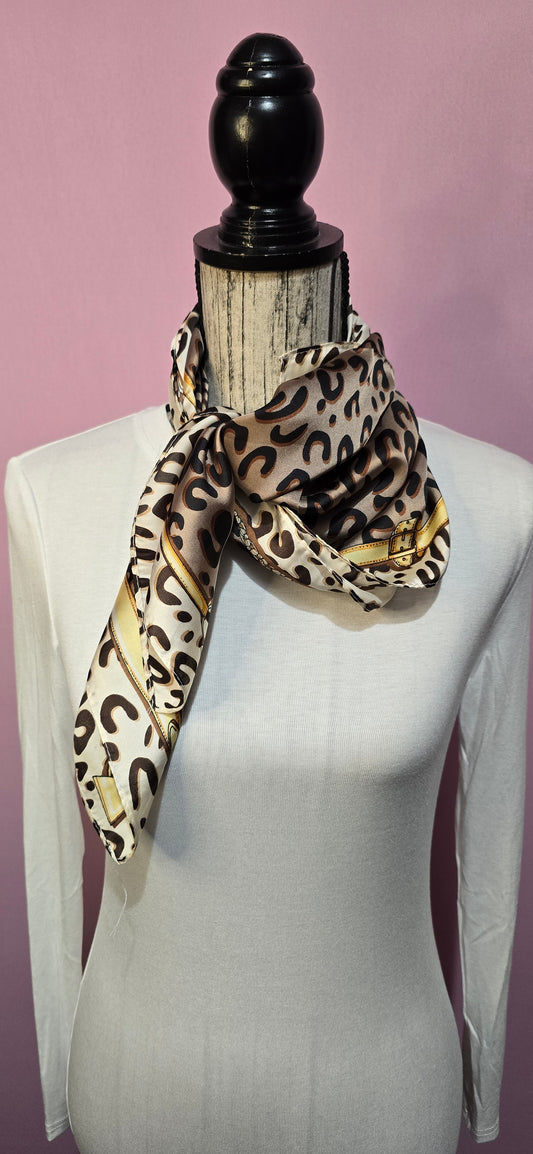 Fazzoletto da collo Passi silenziosi camel