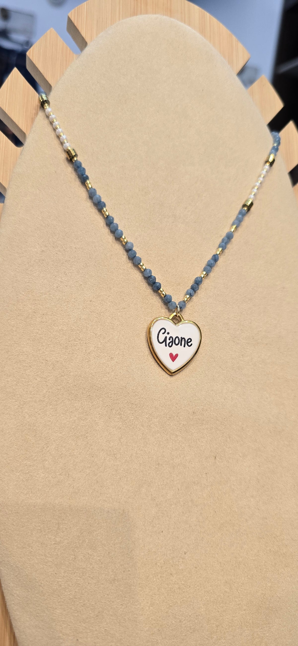 # Collana "MOOD" perline azzurre CIAONE