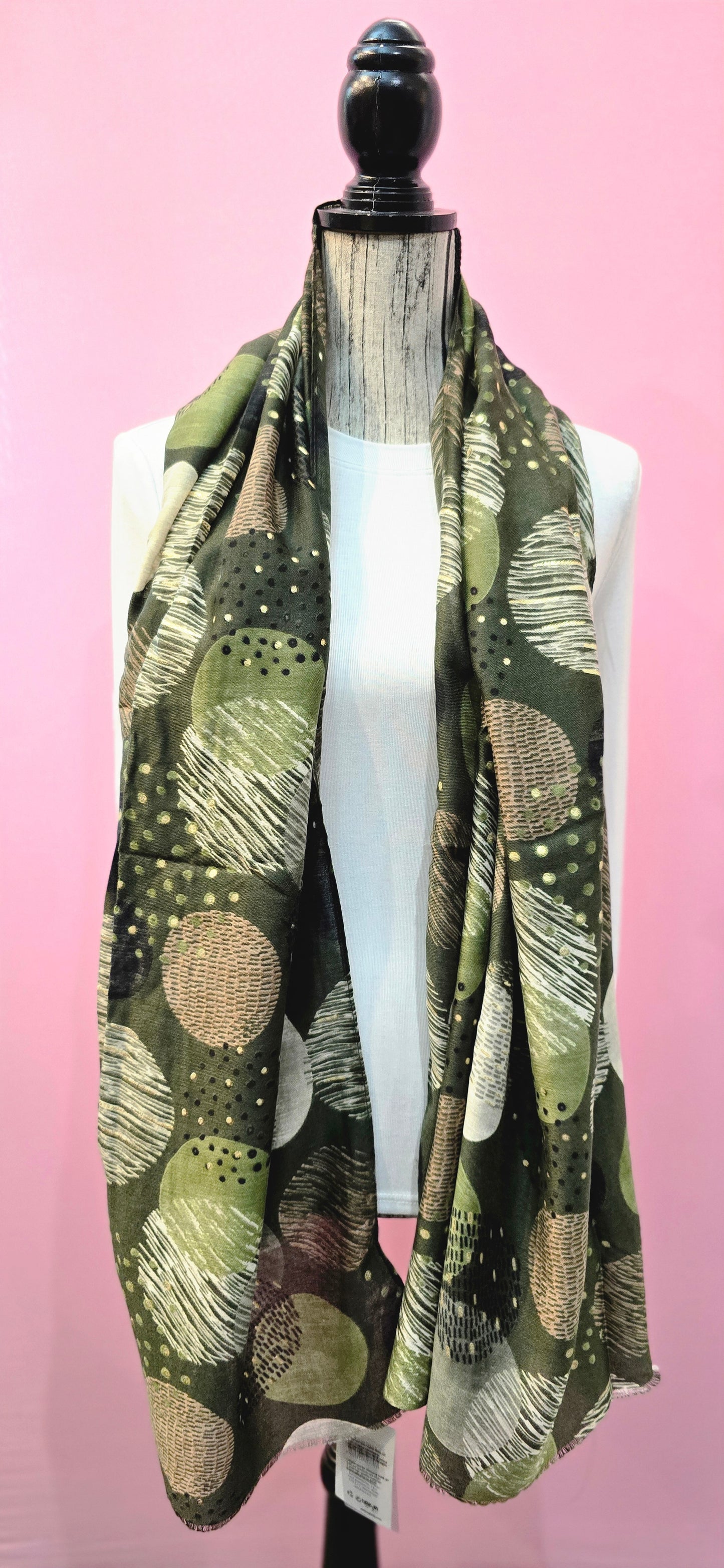 Foulard Pois verde