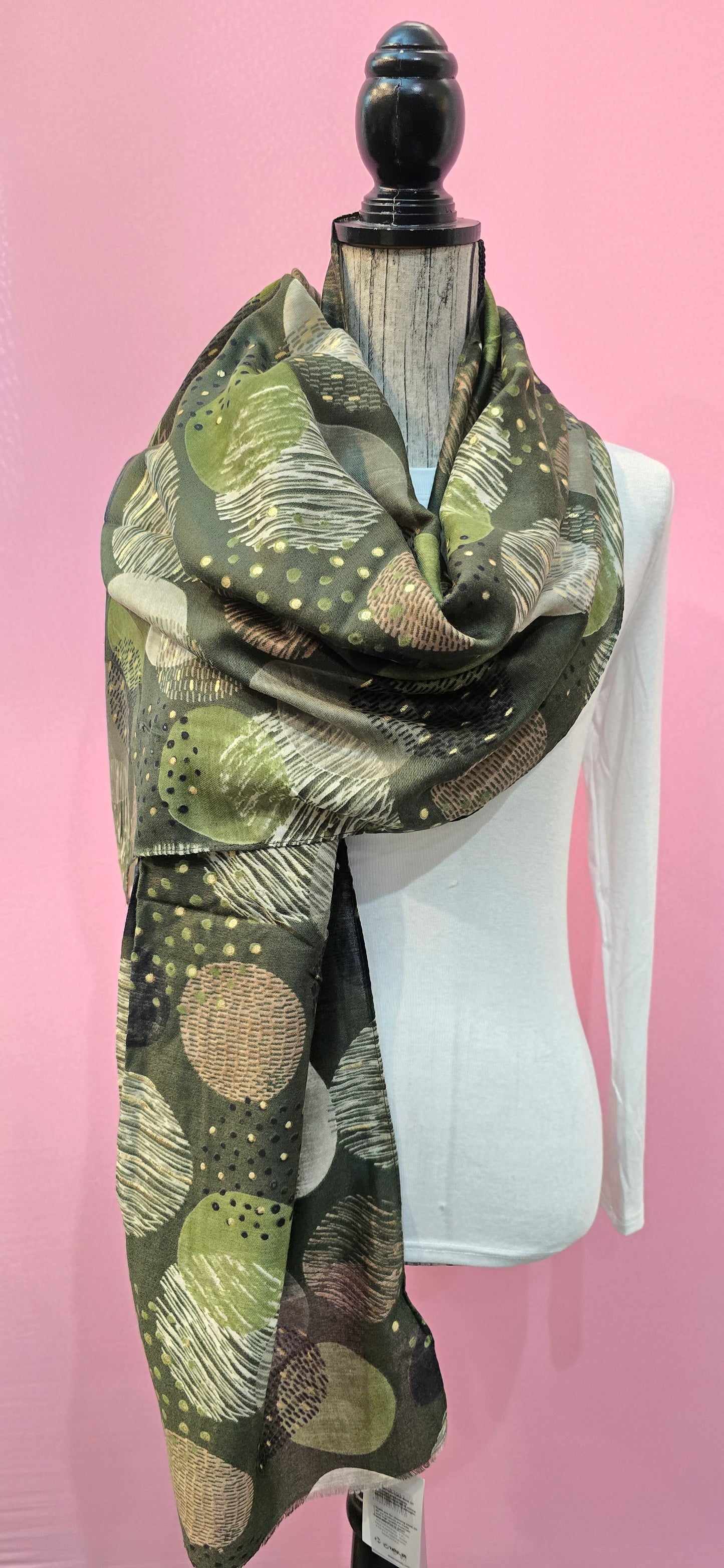 Foulard Pois verde