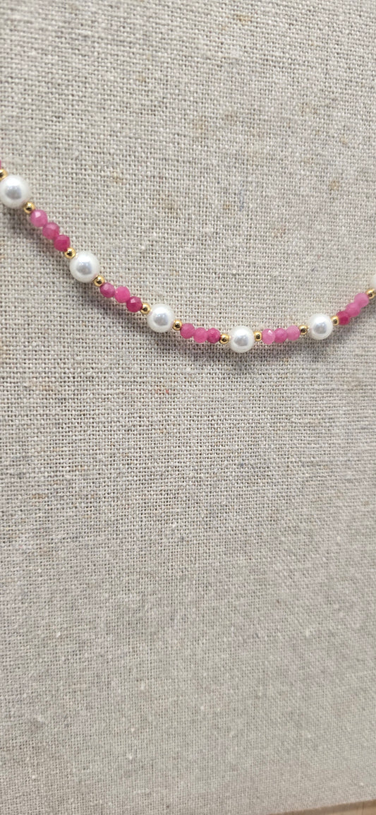 @ Girocollo perle rosa