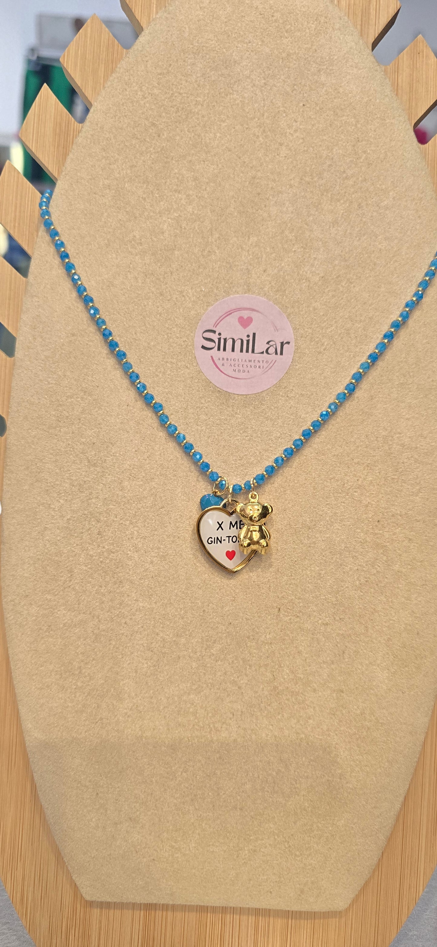 # Collana CRISTALLINI bianca " x me gin tonic " 3 charms