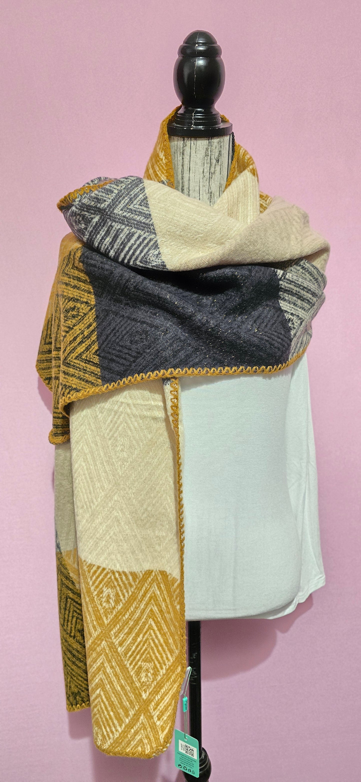 Stola Geometrie ocra