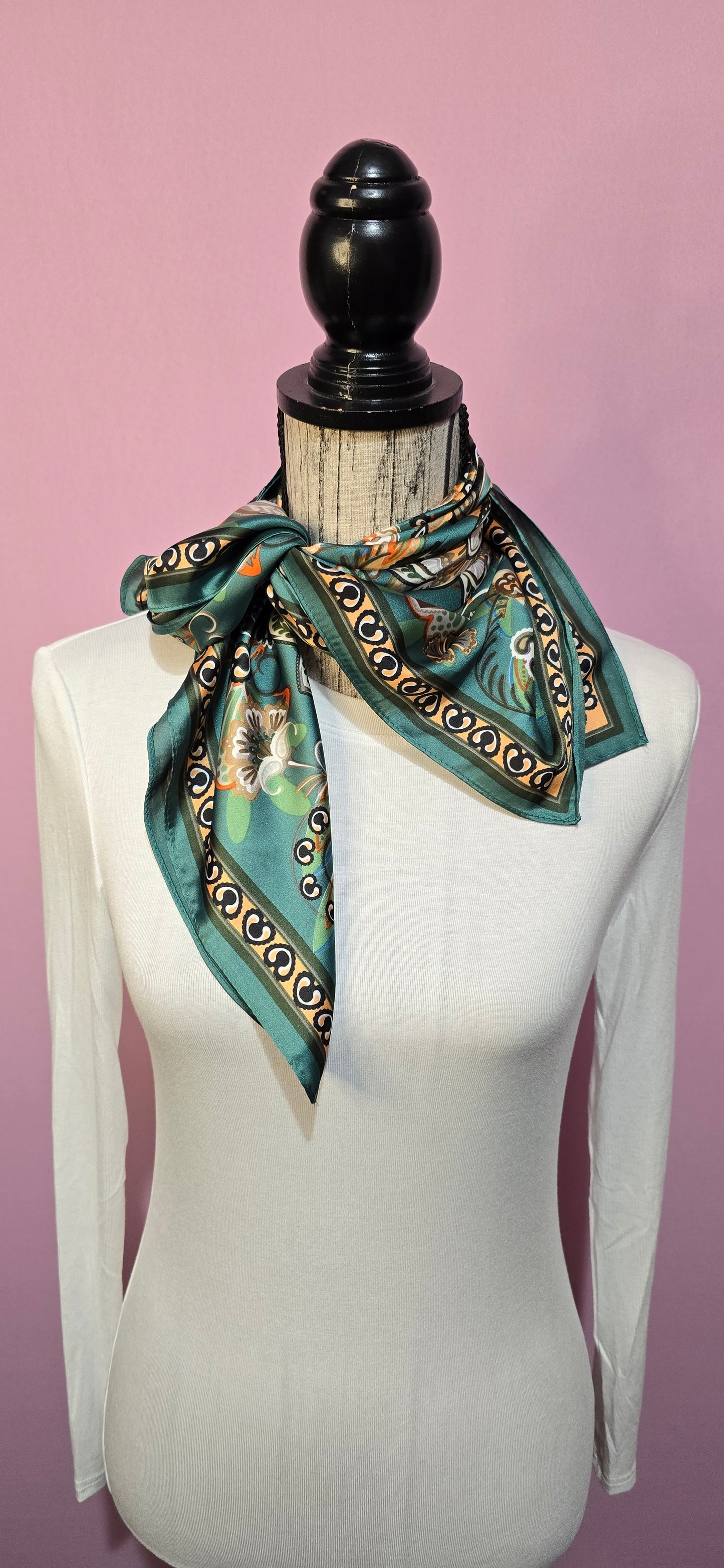 Fazzoletto da collo Cashmere petrolio