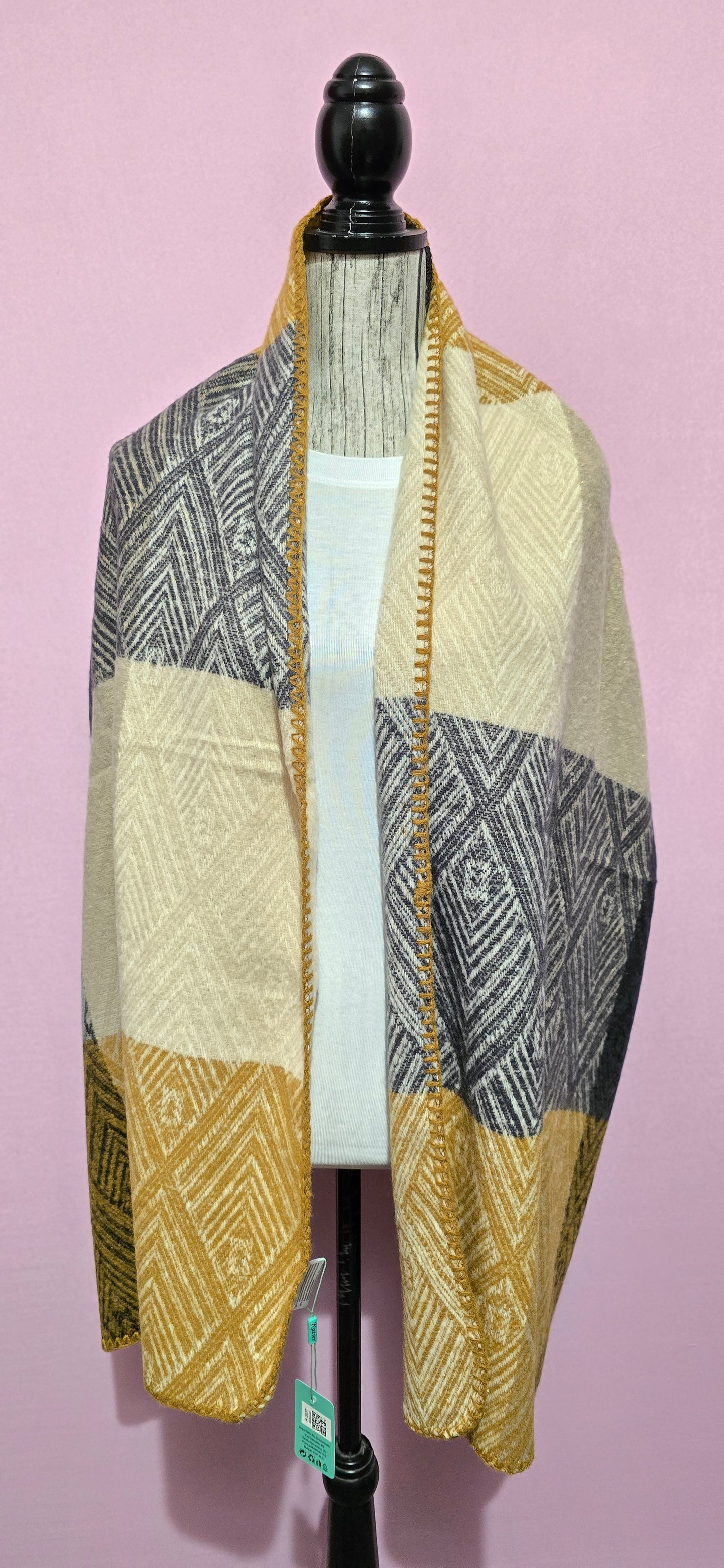 Stola Geometrie ocra