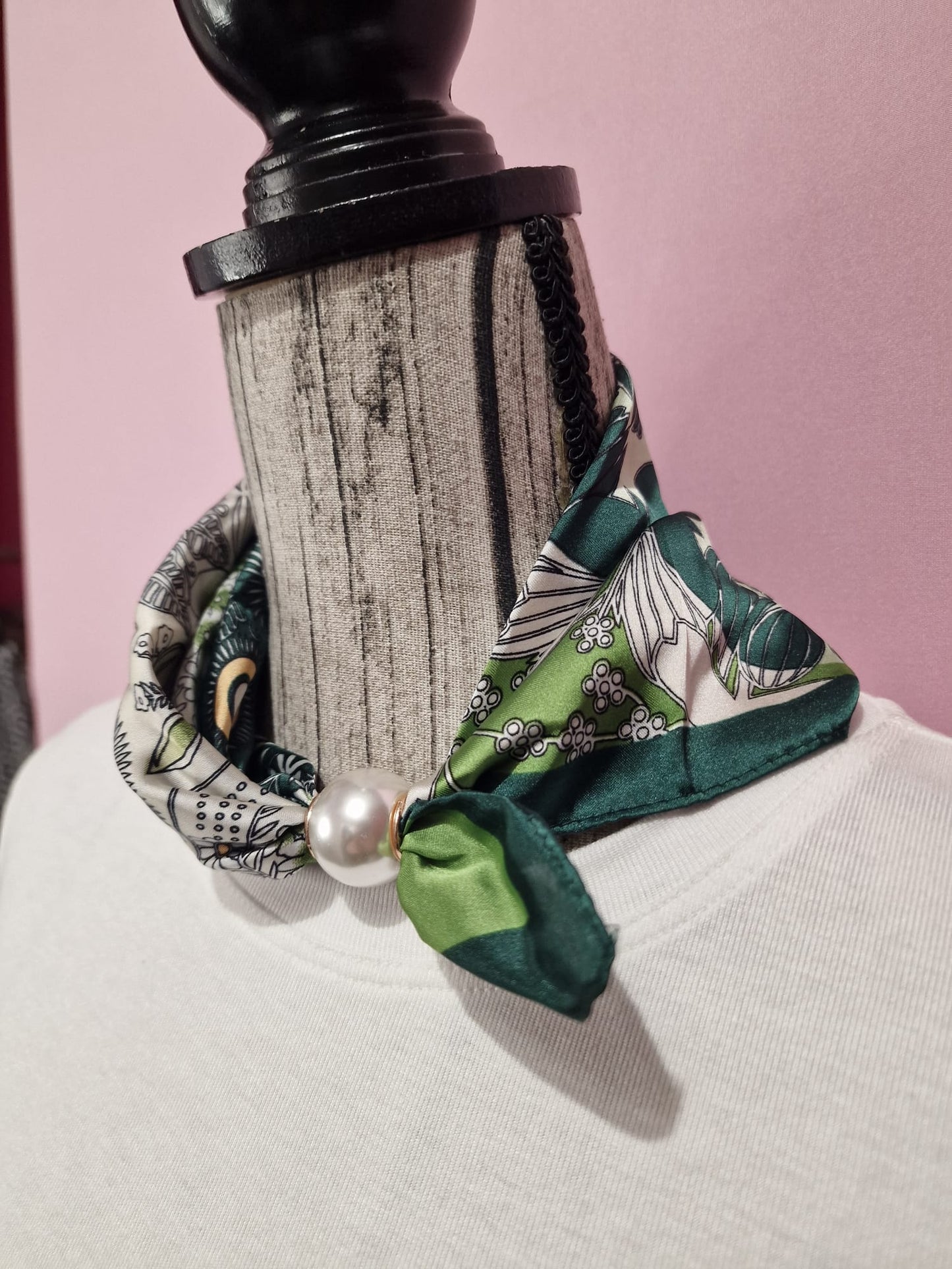 Foulard perla magnetico verde