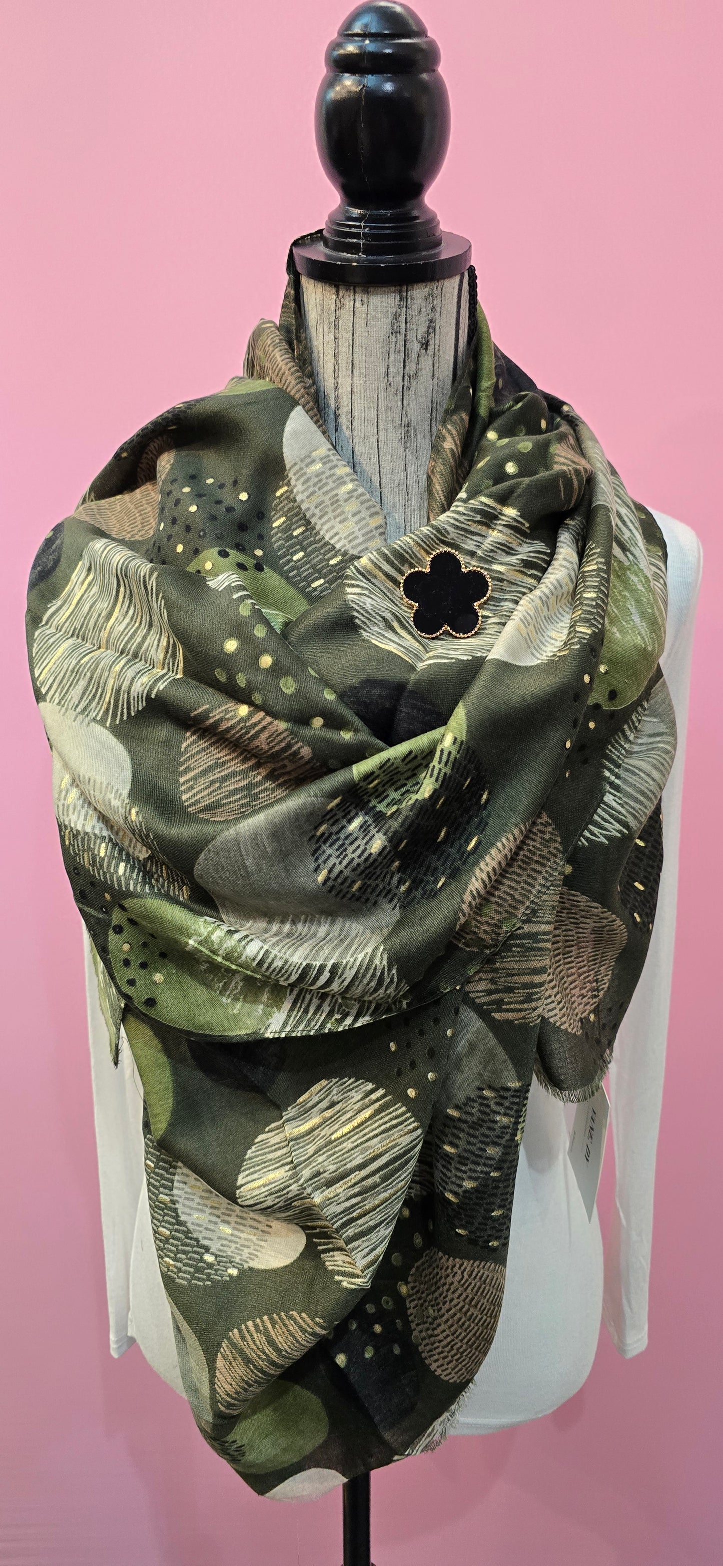 Foulard Pois verde