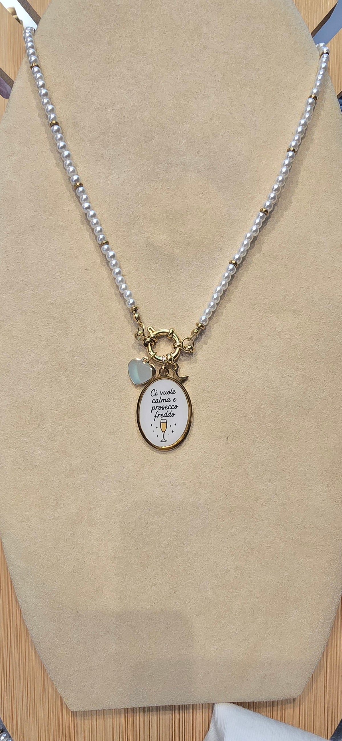 # Collana "MOOD" perline PROSECCO