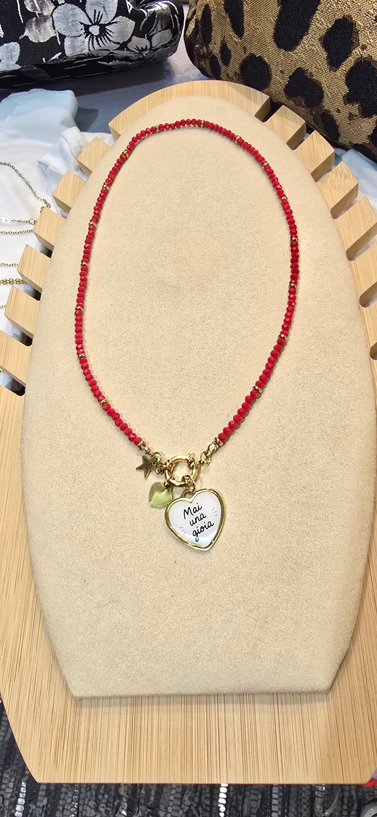 # Collana MOOD pallini rosso MAI NA GIOIA