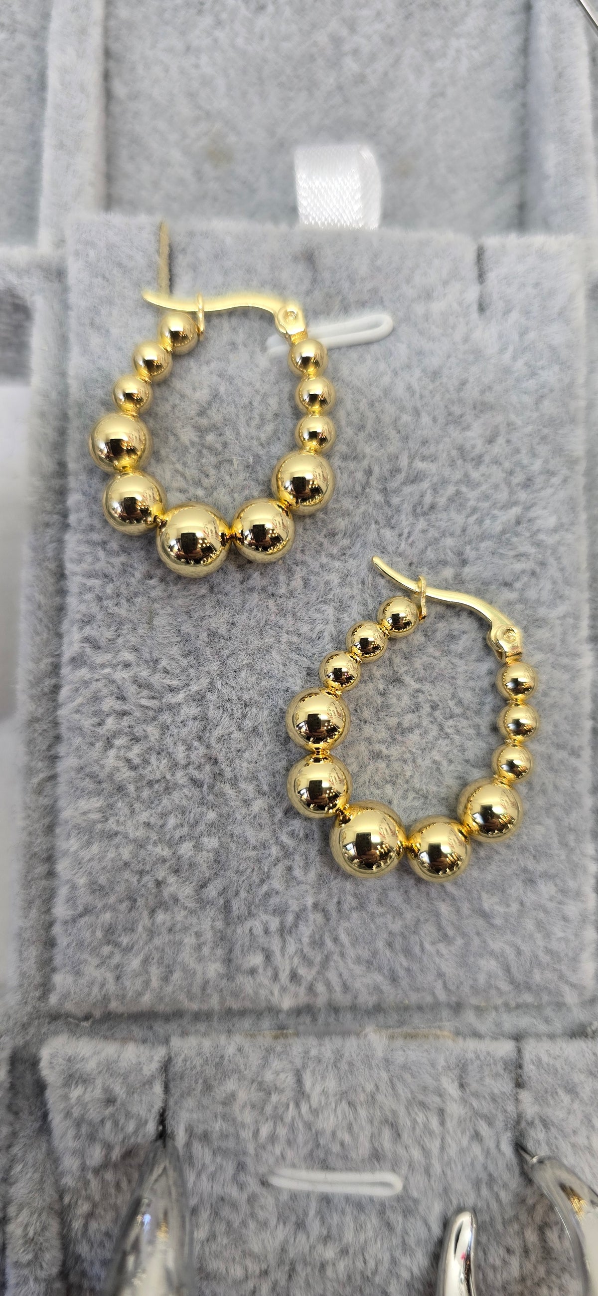 * Orecchini acciaio gold