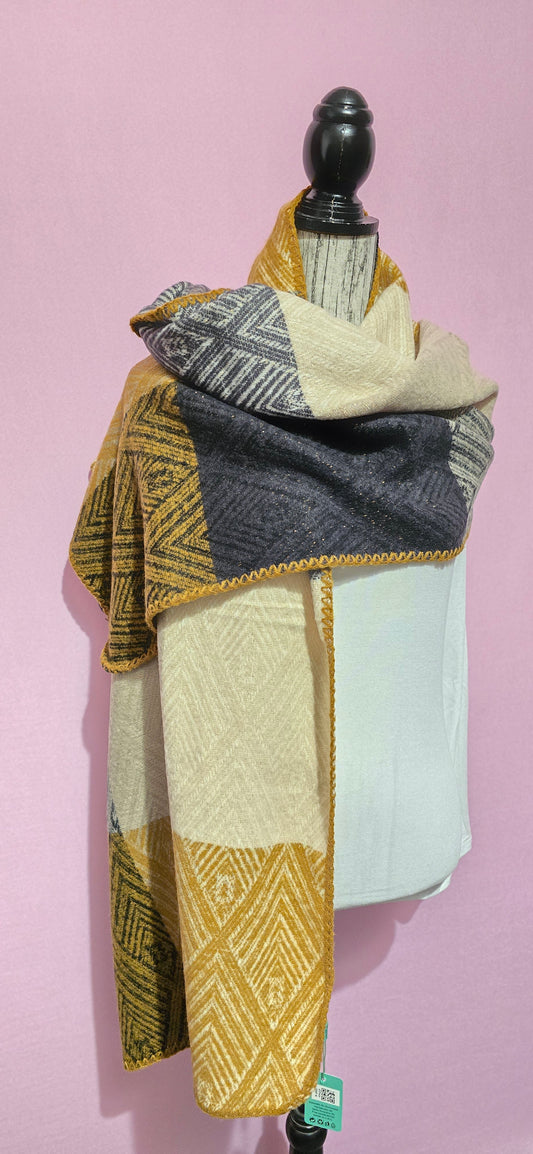 Stola Geometrie ocra