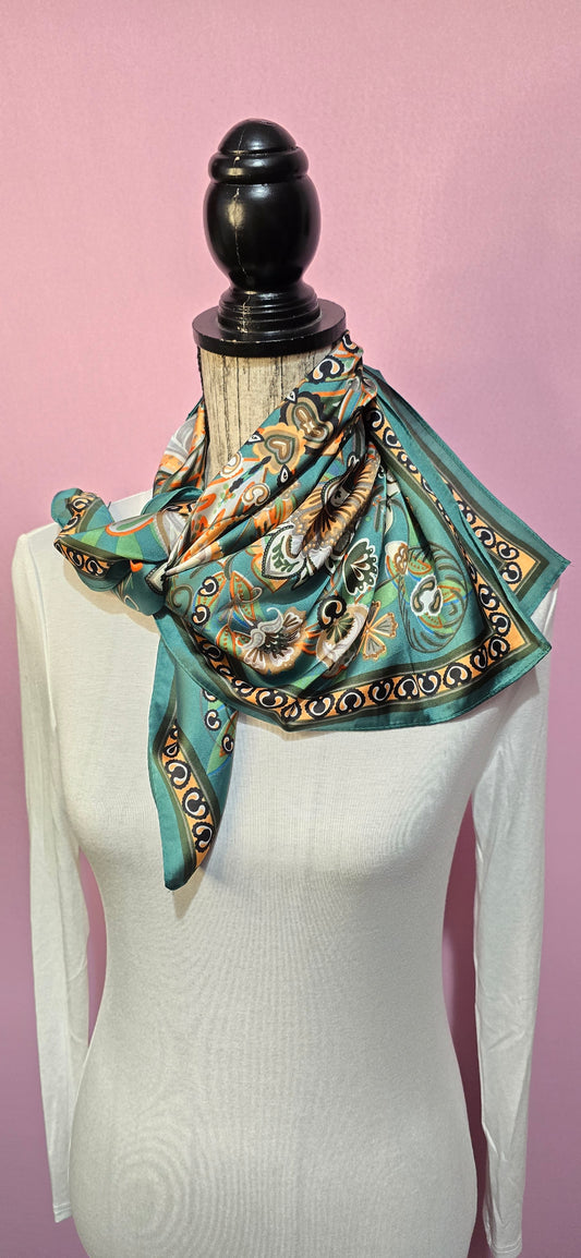 Fazzoletto da collo Cashmere petrolio