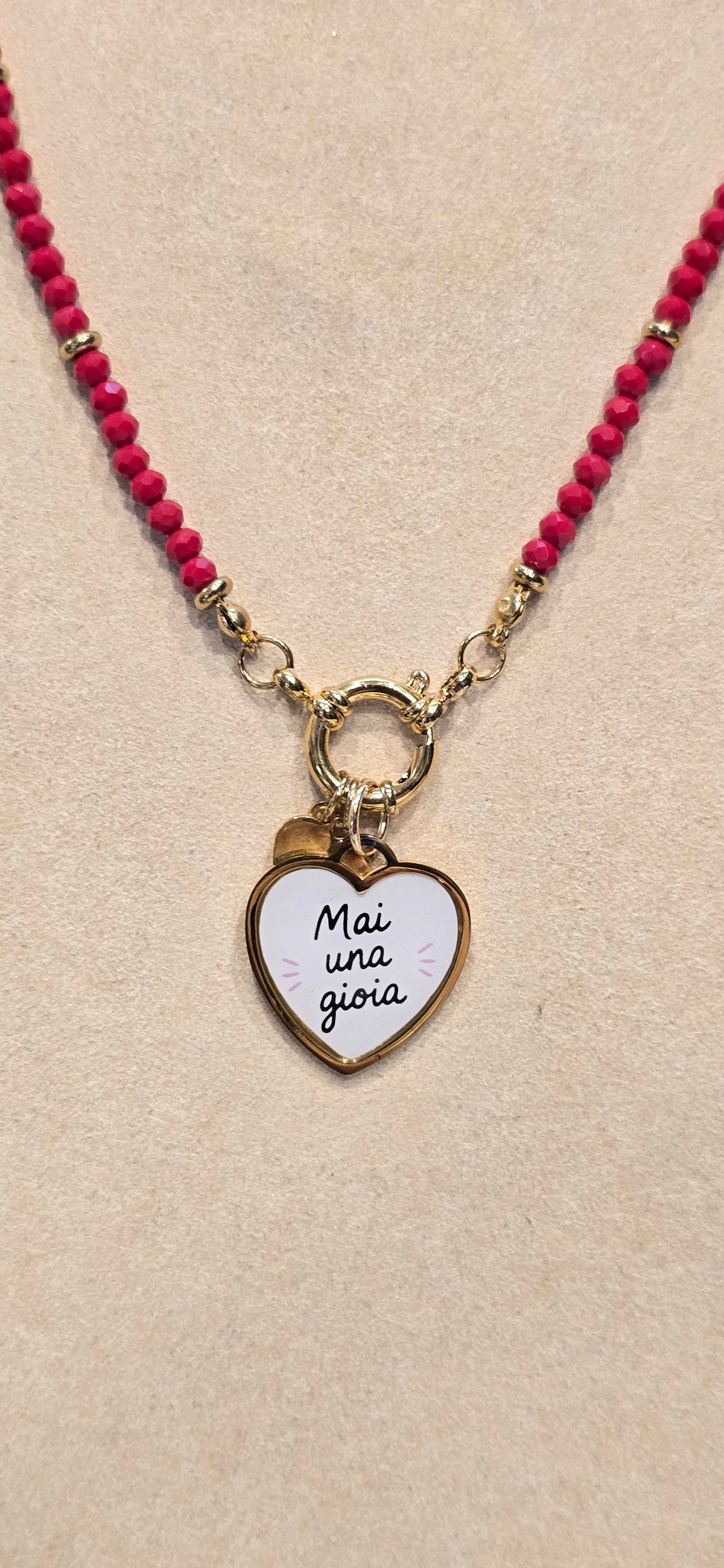 # Collana MOOD pallini rosso MAI NA GIOIA
