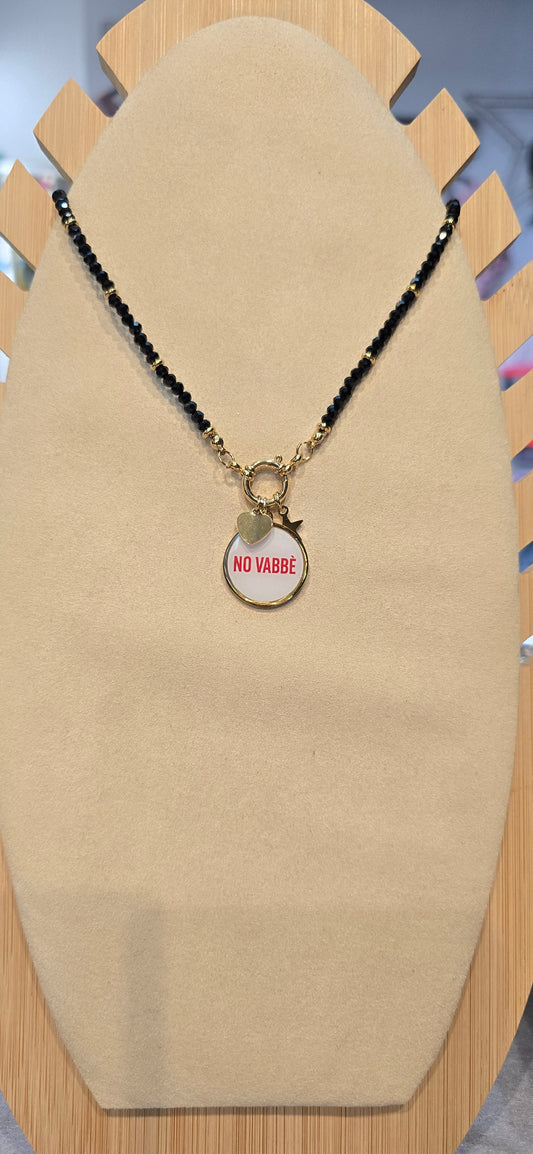 # Collana MOOD pallini nero NO VABBÈ
