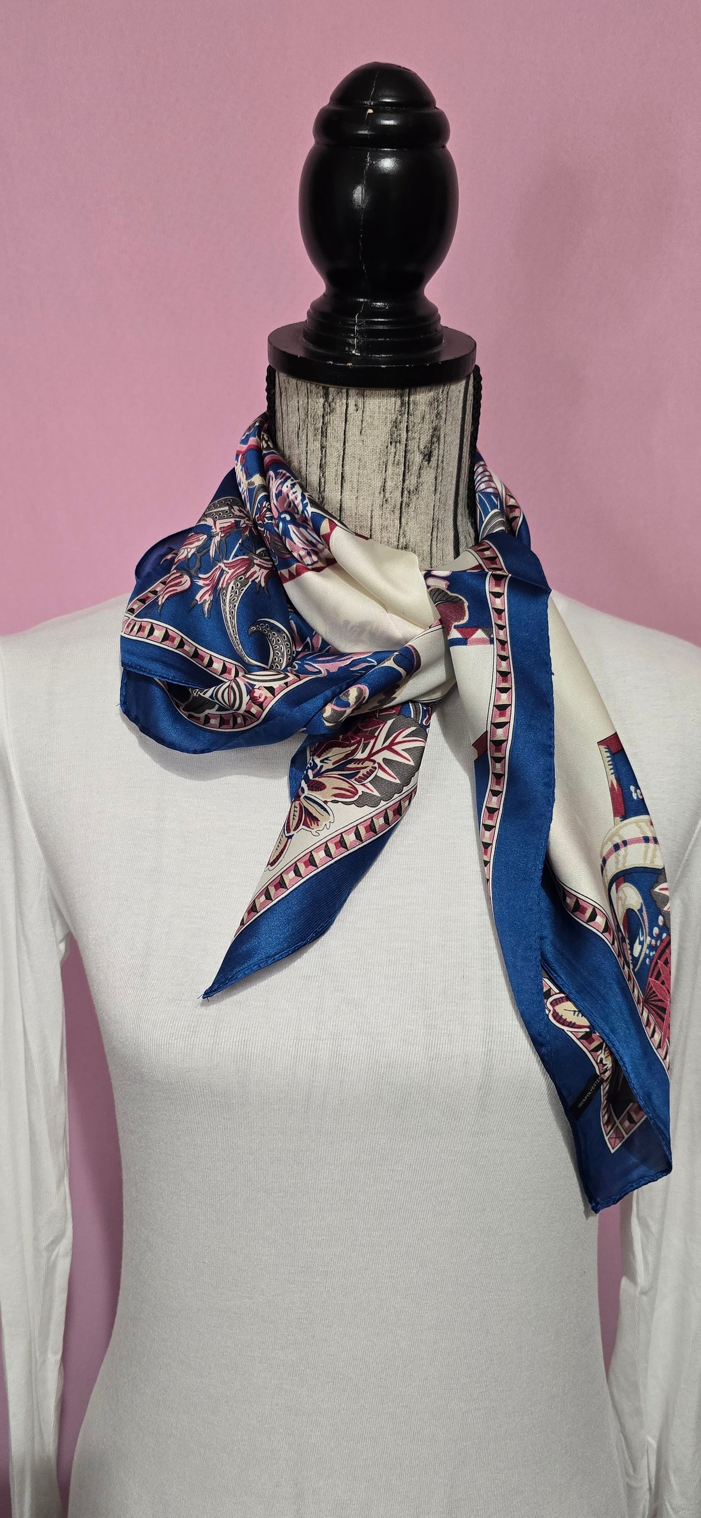 Fazzoletto da collo fiori fucsia