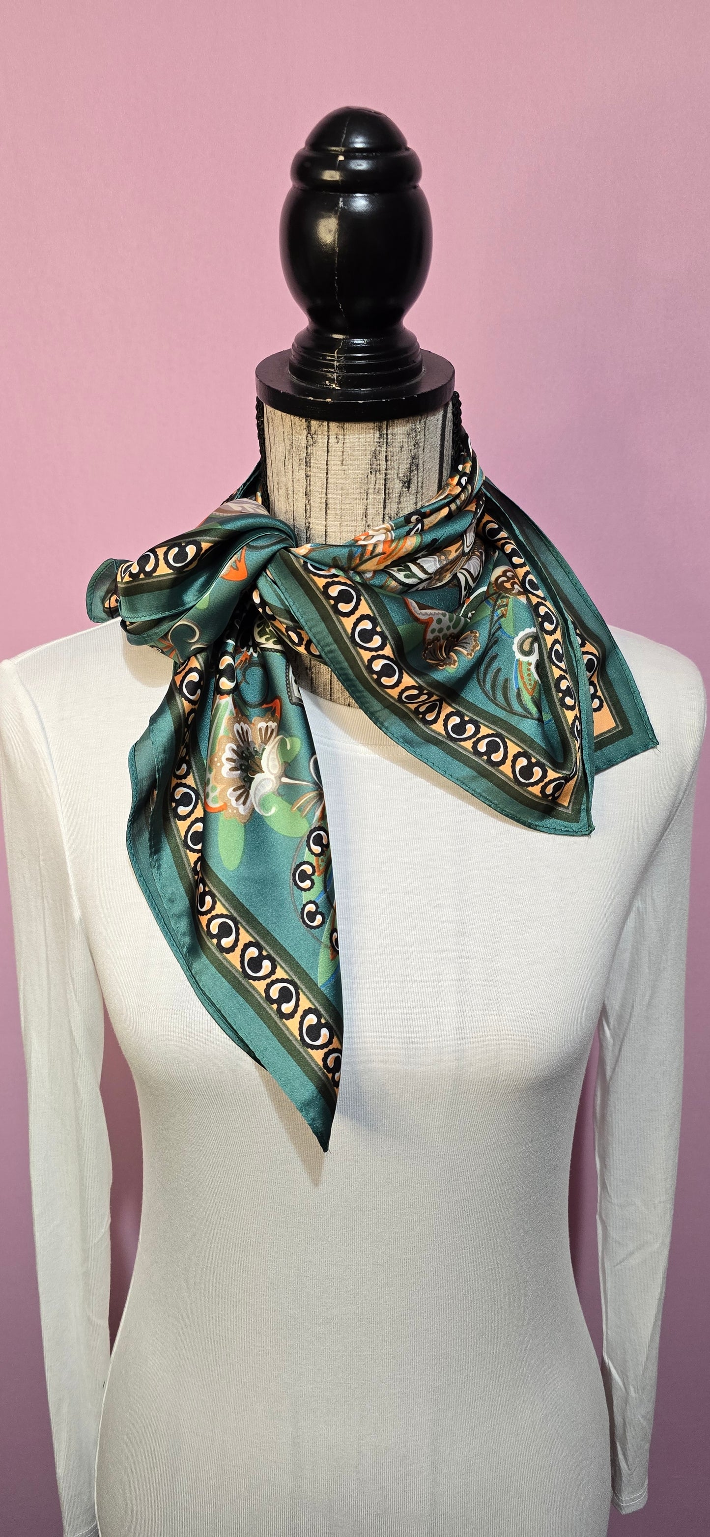 Fazzoletto da collo Cashmere petrolio