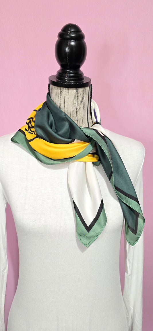 Fazzoletto da collo Geometrie verde