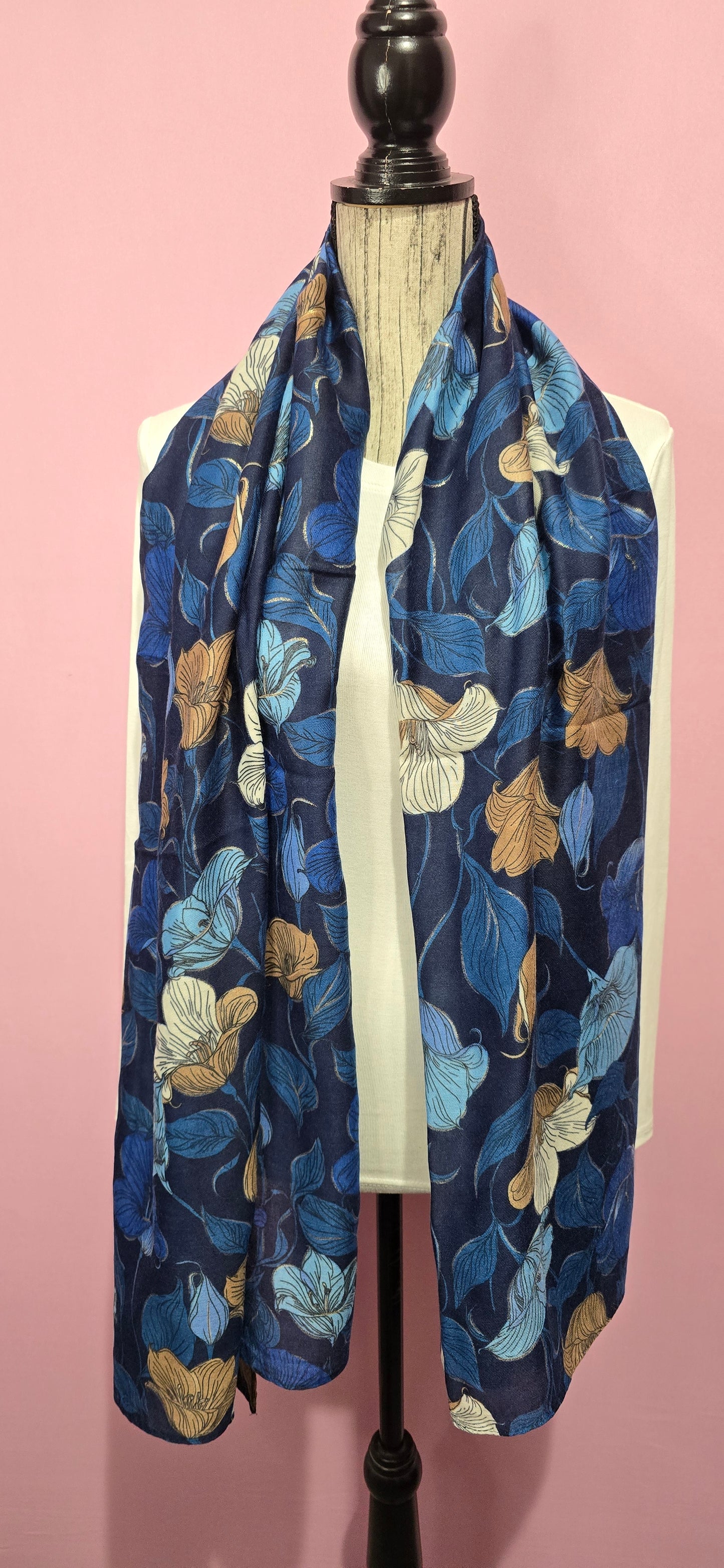 @ foulard fiorato blu