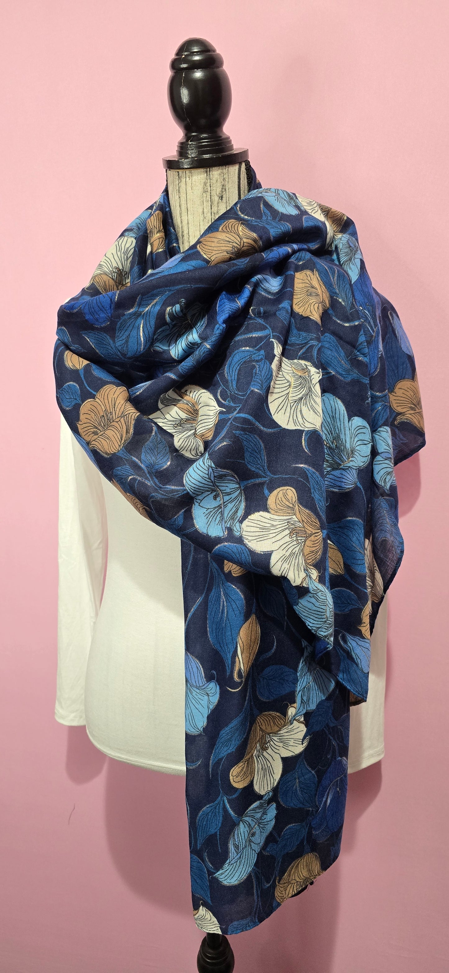 @ foulard fiorato blu