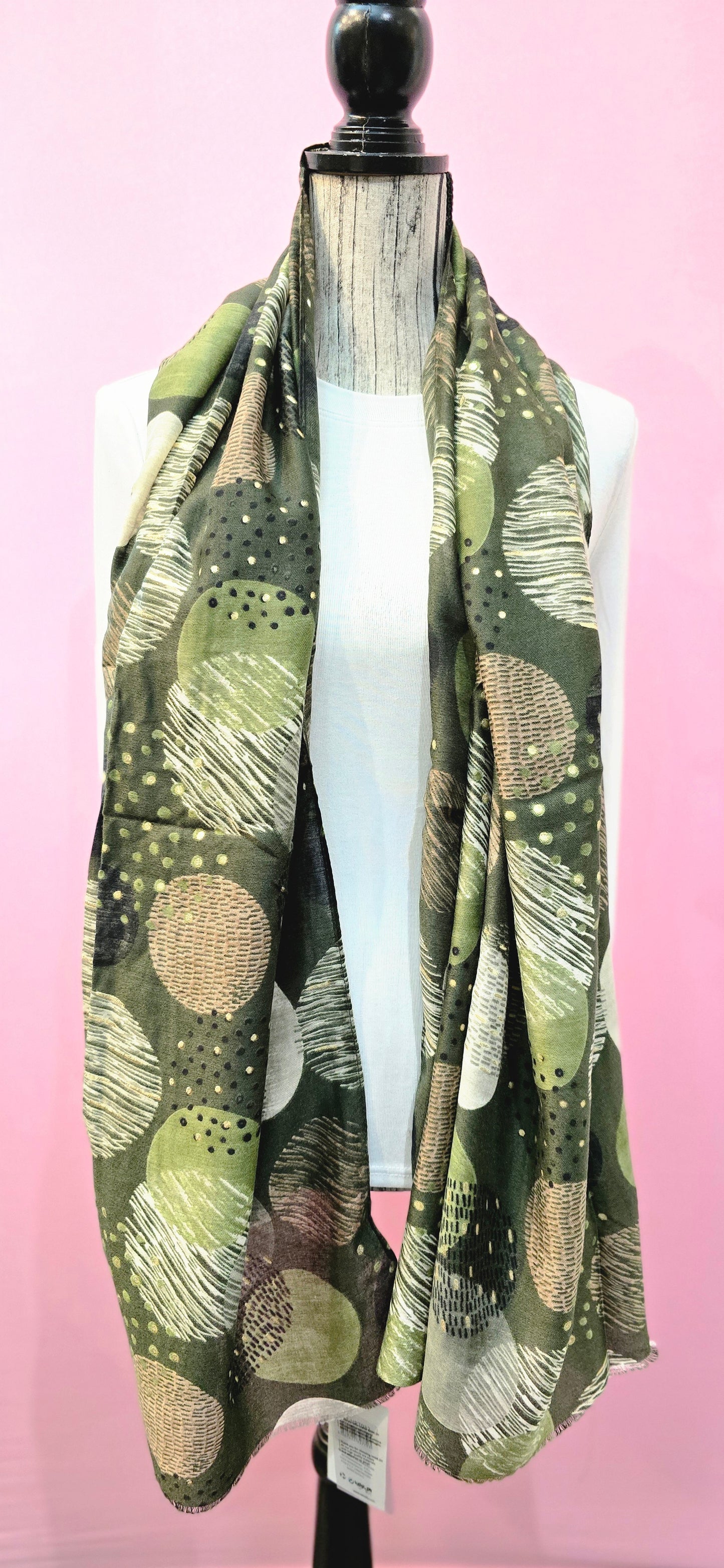 Foulard Pois verde
