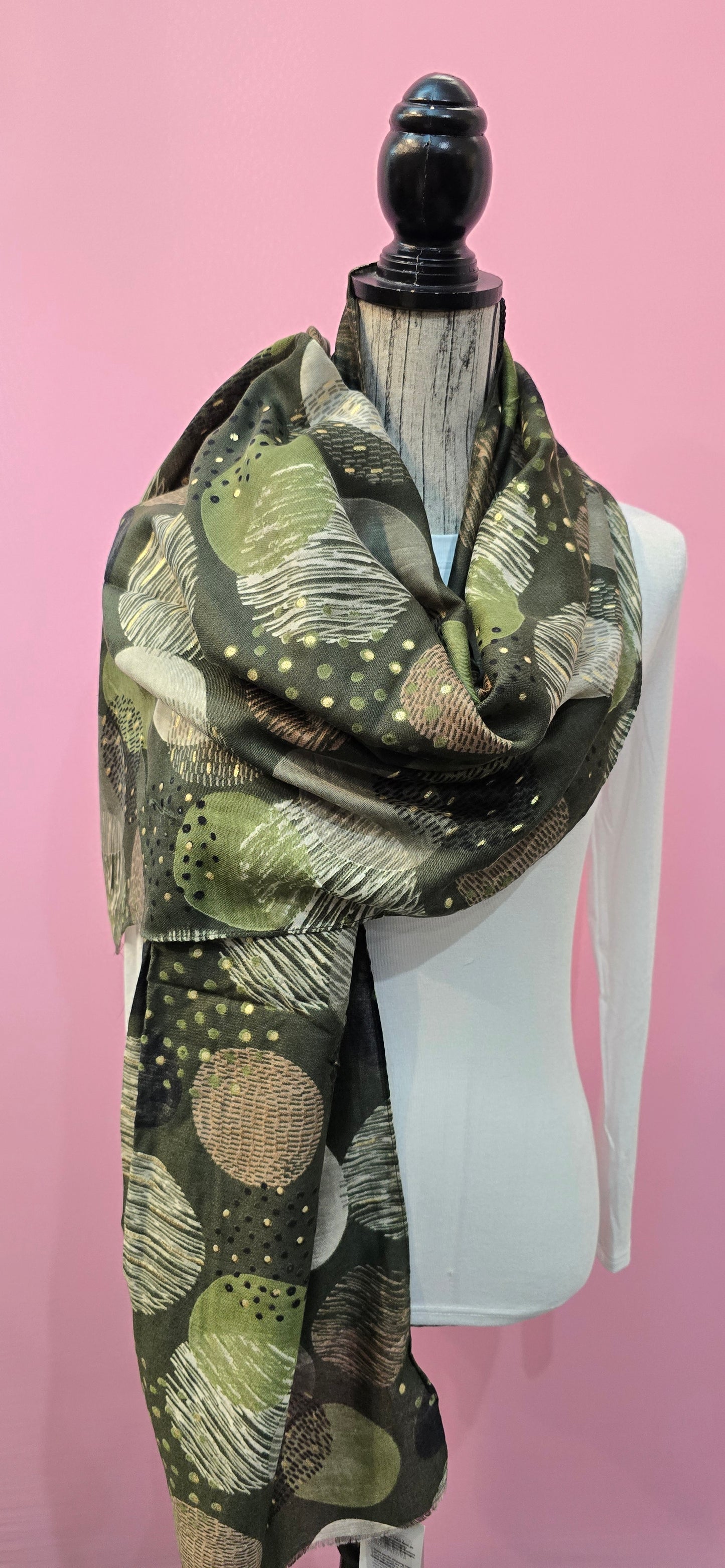 Foulard Pois verde
