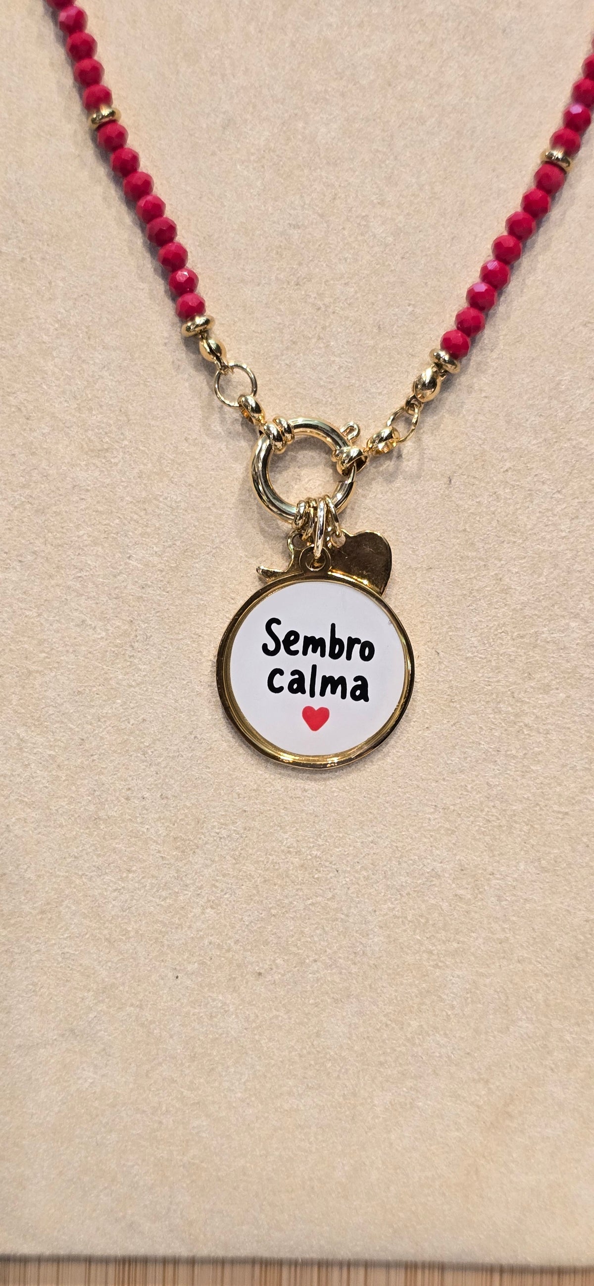# Collana MOOD pallini rosso SEMBRO CALMA
