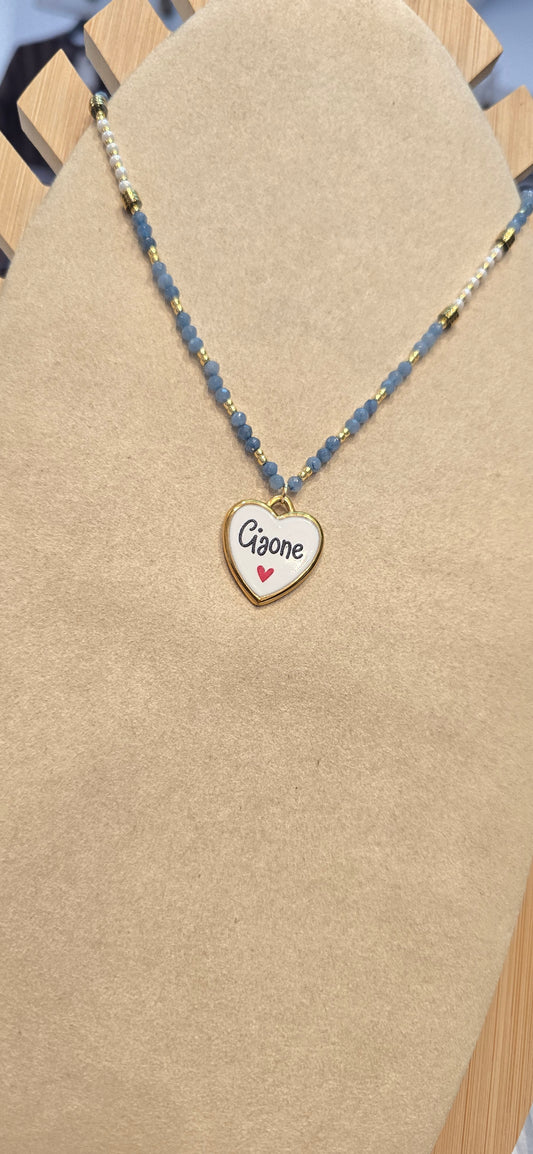 # Collana "MOOD" perline azzurre CIAONE