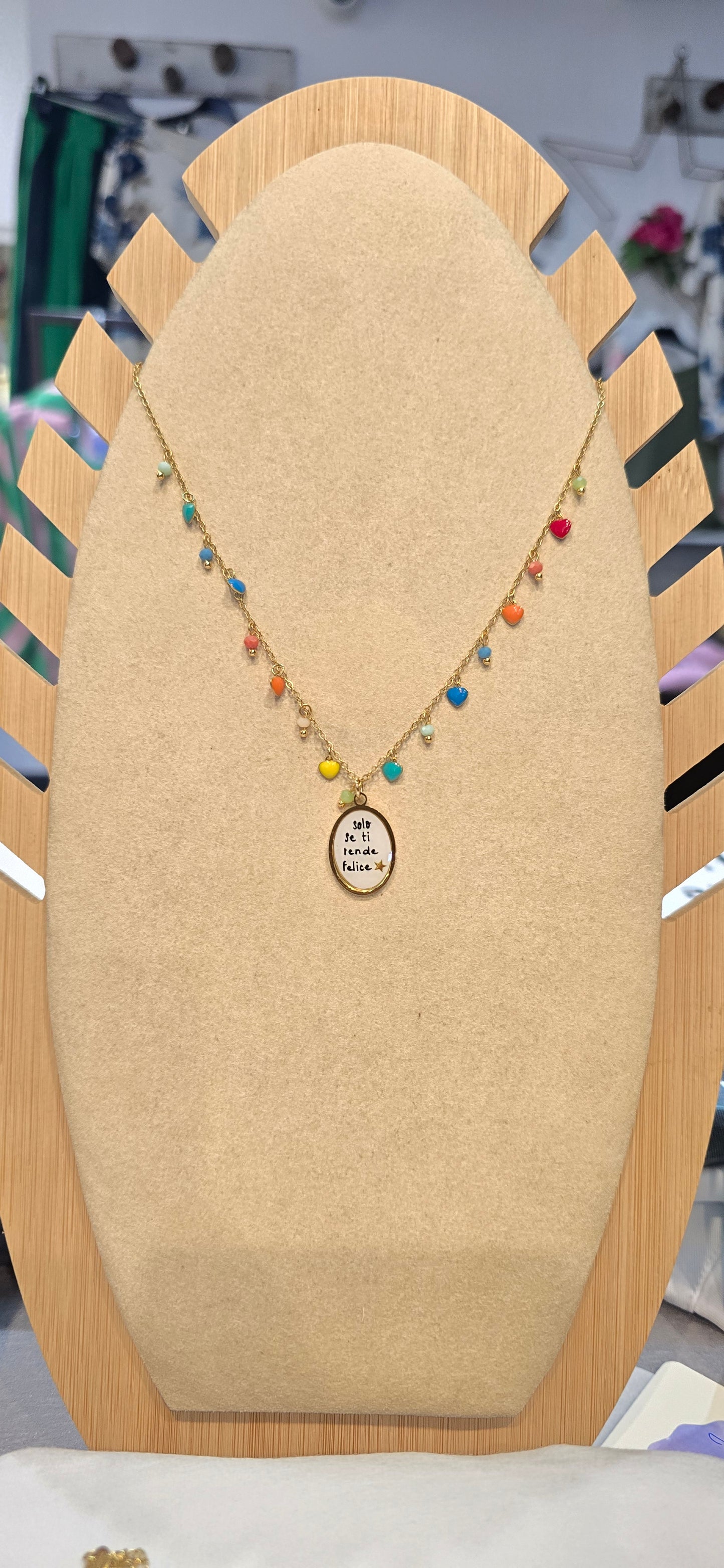 # Collana MOOD ciondolini multicolor" solo se ti rende felice"