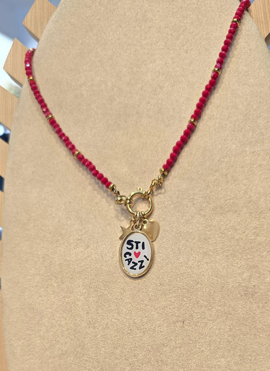 # Collana MOOD pallini rosso # STI CAXXI"