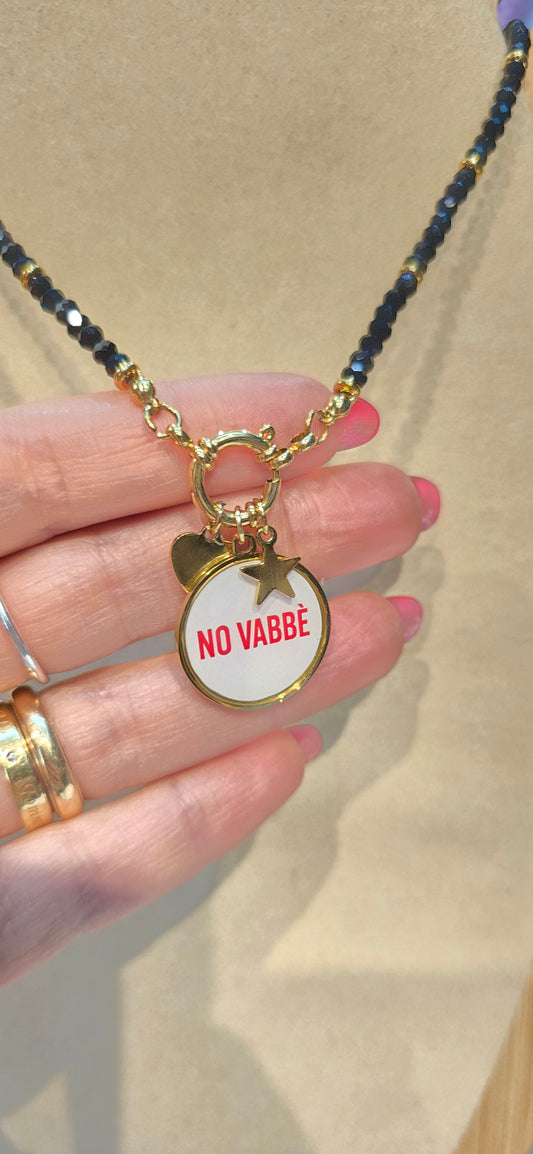# Collana MOOD pallini nero NO VABBÈ