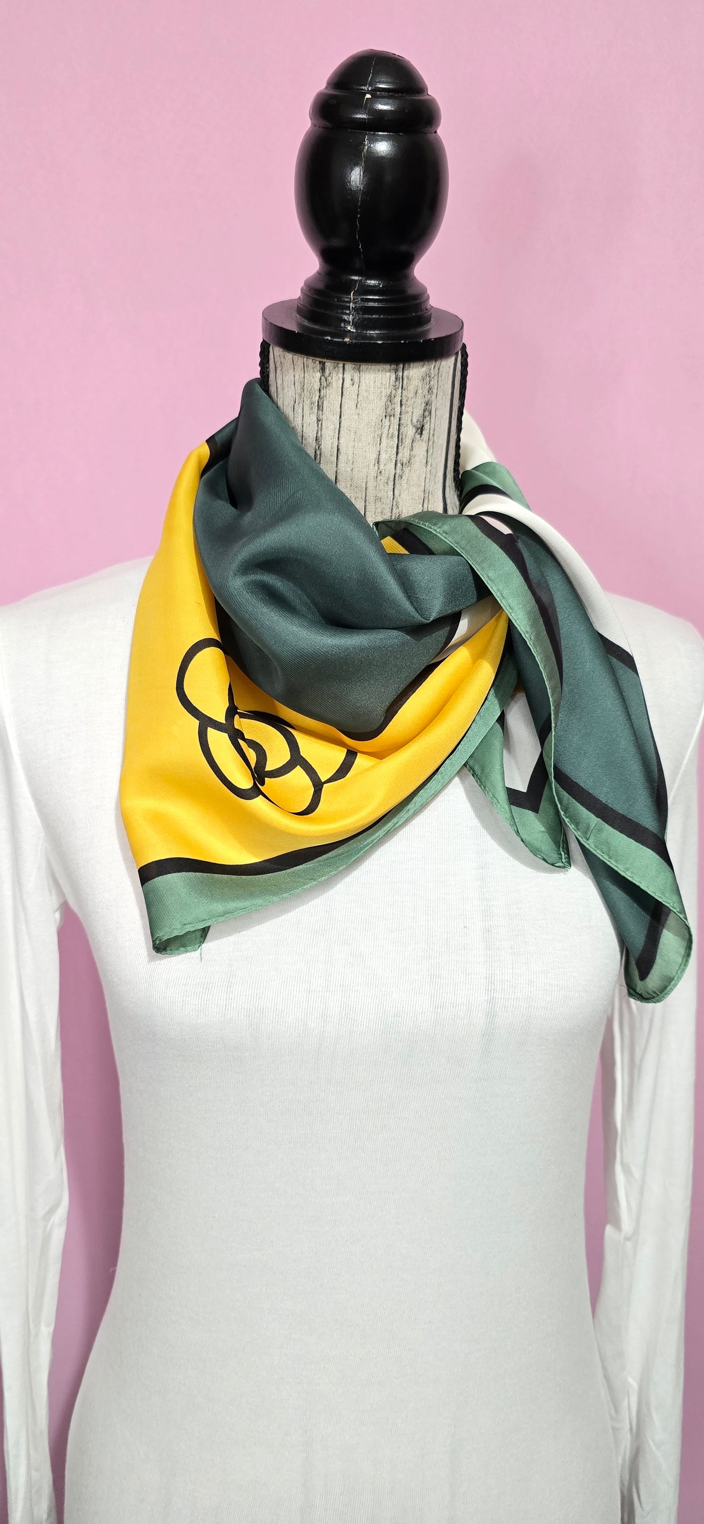 Fazzoletto da collo Geometrie verde