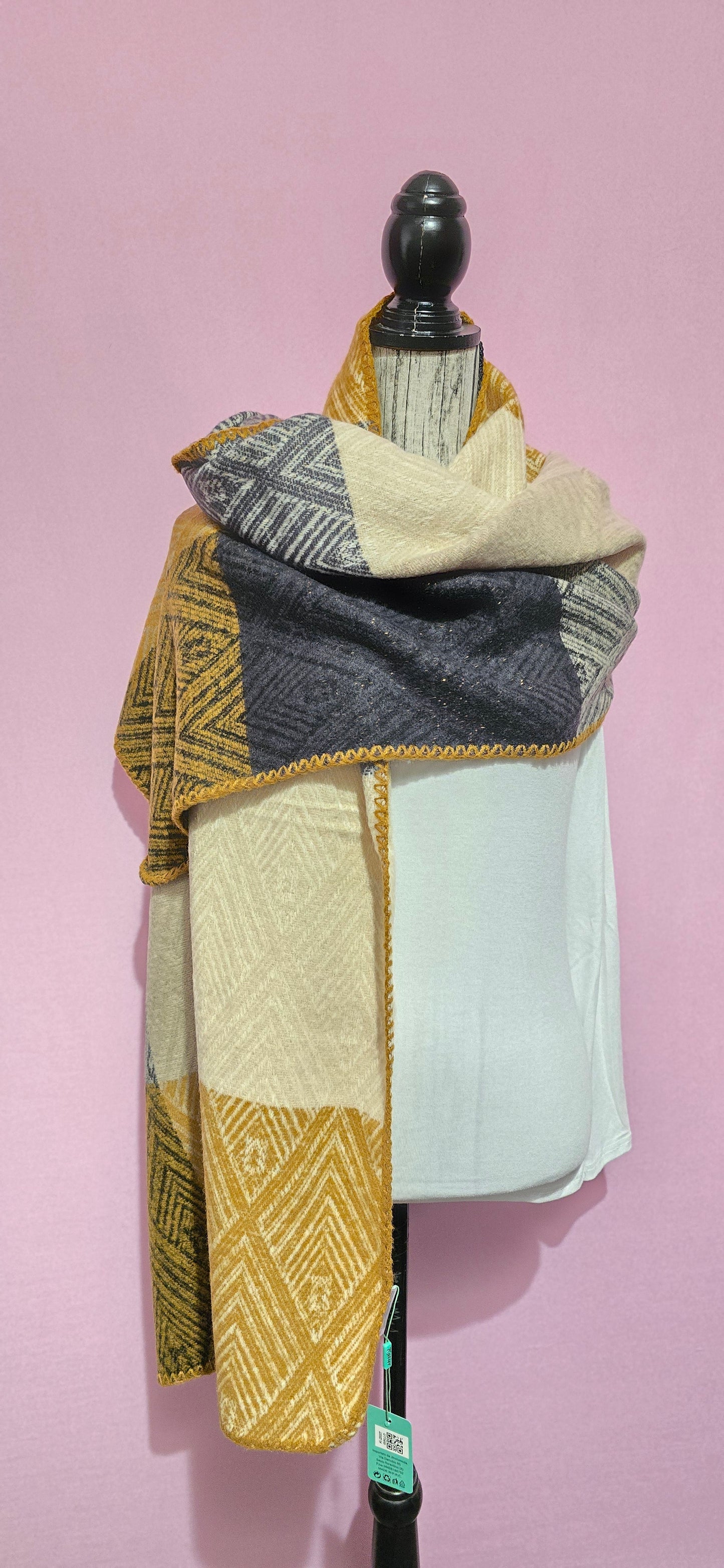 Stola Geometrie ocra