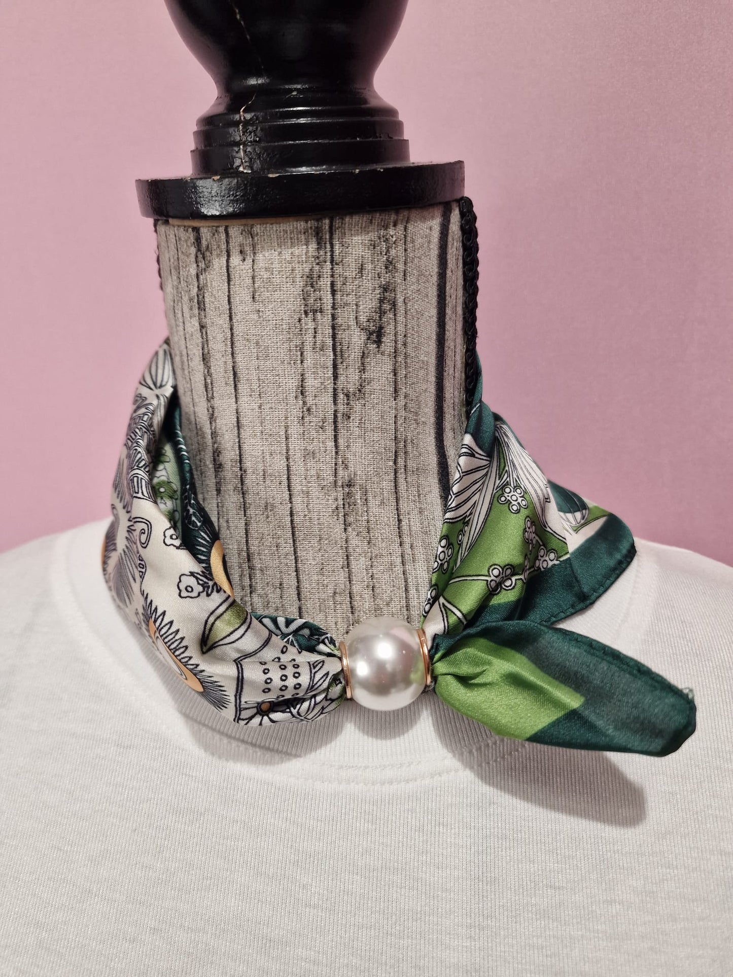 Foulard perla magnetico verde