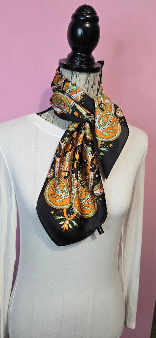 Fazzoletto da collo cashmere arancio