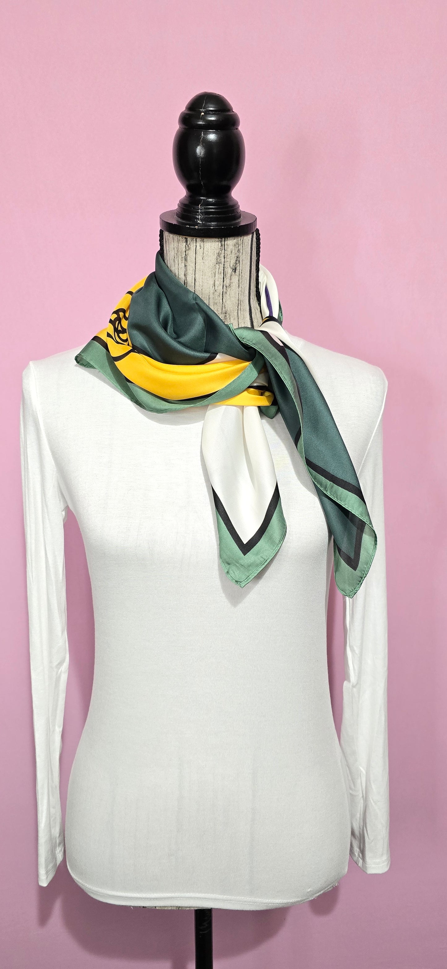 Fazzoletto da collo Geometrie verde